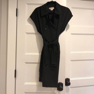 Michael Kors black sleeveless trench